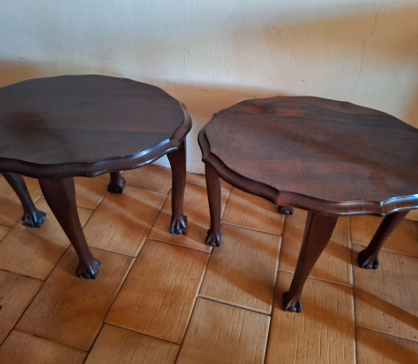 (H 43- S/OORD)-  ROUND BALL AND CLAW  SIDE TABLES X 2- R 400