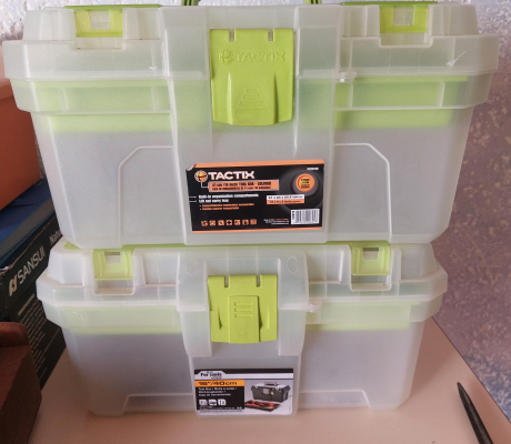 (131- S/OORD H)- 2 GREEN STORAGE CONTAINERS- R 100