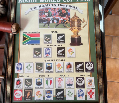 (H 14- S/OORD)- 1995 RUGBY WORLD CUP MEMORABILIA- R 200