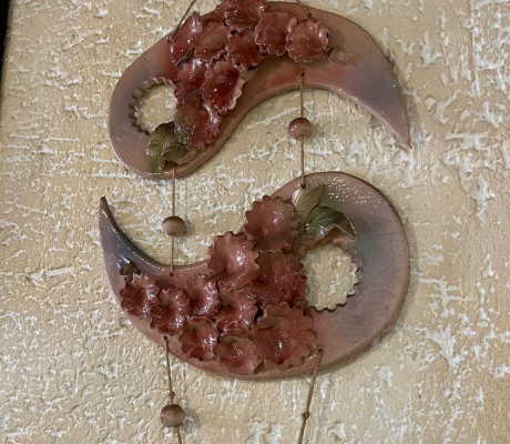 (H 62- S/OORD)- 2 X YINYAN CERAMIC WALL HANGINGS- R 250