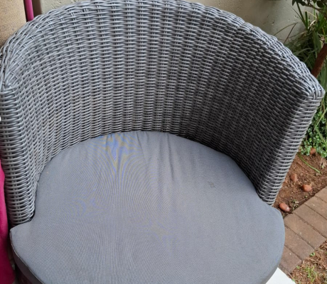GET the Patio set, Grey wicker chair, Wardrobe, Low chest of drawers for only R3200 - (A Paulshof)