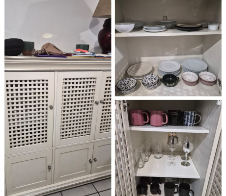6 door pine cream cupboard WAS R3000 NOW R2400- (A Paulshof)