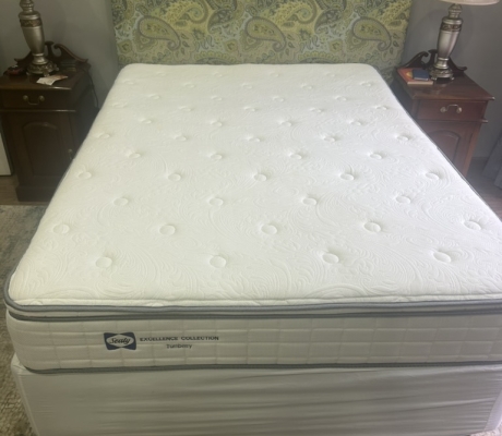 (ALB 25/4 - No:29) - Double Bed - Base & Mattress - Including upholstered headboard