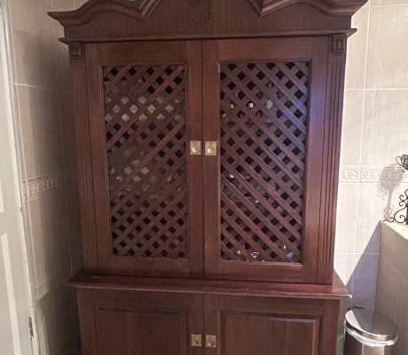 (ALB 25/4 - No:44) - Solid wood cabinet (210cm H x 120cm W x 64cm D)