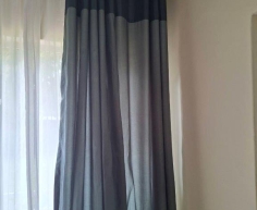 GREEN LINED CURTAINS - 4 X 2.5 LENGTH - R800 (C BENONI)