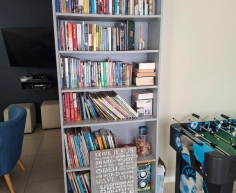 GREY 6 SHELF BOOKSHELF - R350 (C BENONI)