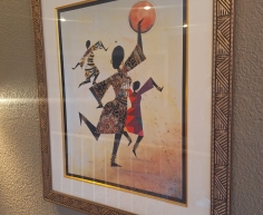 (ALB 25/4 - No: 9) - African Art Painting 2 (85cm H x 70cm W)