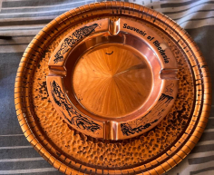(H 22- S/OORD)- COPPER TRAY AND ASHTRAY- R 50