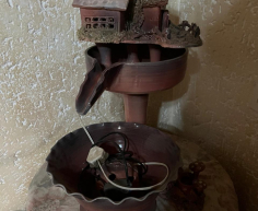 (H 65- S/OORD)- VINTAGE CERAMIC WATER FEATURE    POD